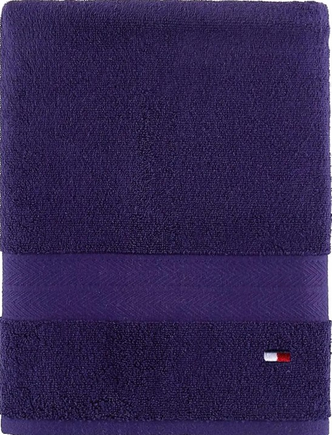 Акція на Рушник бавовняний Tommy Hilfiger банний 76х138 см Modern American Solid Cotton Bath Towel Фіолетовий від Rozetka