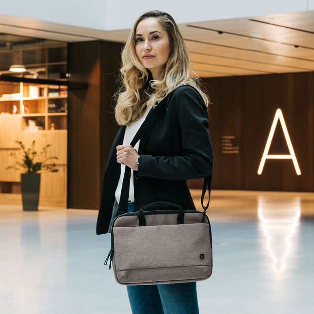 Torba na laptopa Dicota Slim Eco MOTION 14-15.6" Light Grey (D31873-RPET) - obraz 8