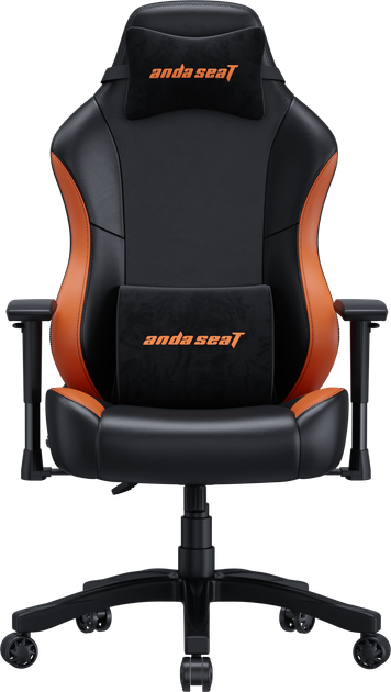 Кресло игровое Anda Seat Luna Color Size L Black/Orange PVC (AD18-48-BO-PV) - изображение 1