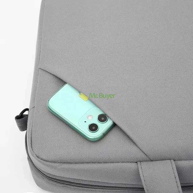 Сумка для ноутбука 15,6" Simple со съемным ремешком Серая (24901) - Фото 3 Сумка для ноутбука 15,6" Simple со съемным ремешком Серая (24901) - изображение 3