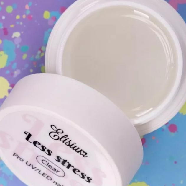 Гель для нігтів Elisium Less Stress конструюючий Clear 40 мл (5902539718430) - зображення 3