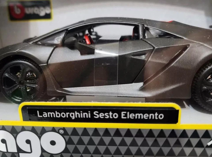 Коллекционная модель Автомодель Bburago Lamborghini Sesto Elemento 1:24 (18-21061) / Ламборджини / Серый - изображение 7