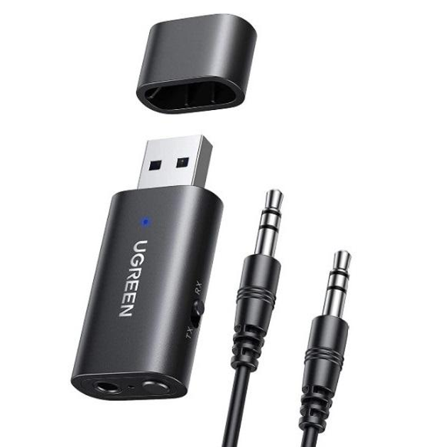 Bluetooth-адаптер UGREEN CM523 USB 2.0 to 3.5mm Bluetooth 5.1 Black (60300) - изображение 1