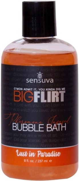 Пінка для ванни Sensuva Big Flirt Pheromone Bubble Bath з феромонами Lust In Paradise 237 мл (855559008270) - зображення 1