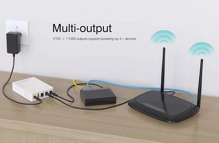 Источник бесперебойного питания для роутеров Marsriva KP3 DC UPS 3xDC+USB OUT 5V 9V 12V 2А 18W 10000Ah 37Wh LiPol White - изображение 6
