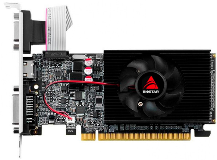 Відеокарта Biostar PCI-Ex GeForce GT 610 2GB GDDR3 (64bit) (700/1333) (VGA, DVI, HDMI) (VN6103THX6) - зображення 1