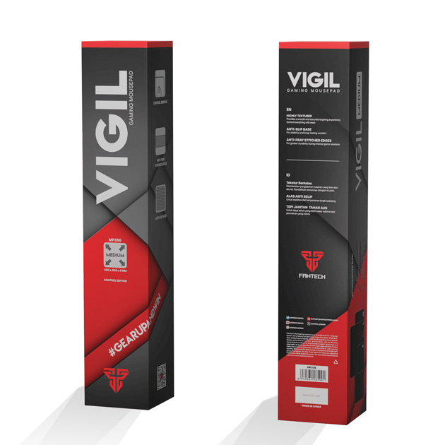Килимок для мишки Fantech Vigil MP356 35x30см геймерський ігрова поверхня Чорний - изображение 2