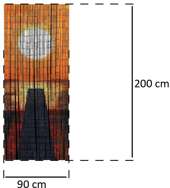 Шторка Maximex Захід сонця Бамбукова Оранжева 90 x 200 см (4008838651629) - зображення 5