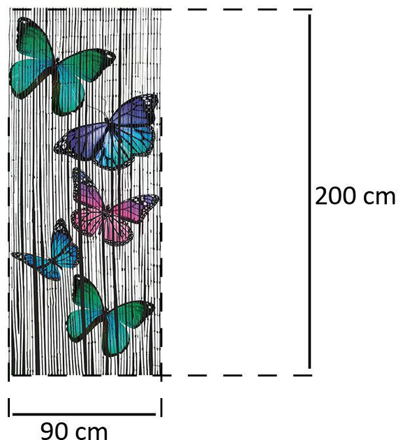 Zasłona Maximex Motyle bambusowa Wielokolorowa 90 x 200 cm (4008838278956) - obraz 6