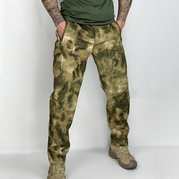 Мужские брюки Softshell на флисе камуфляж размер М - изображение 1