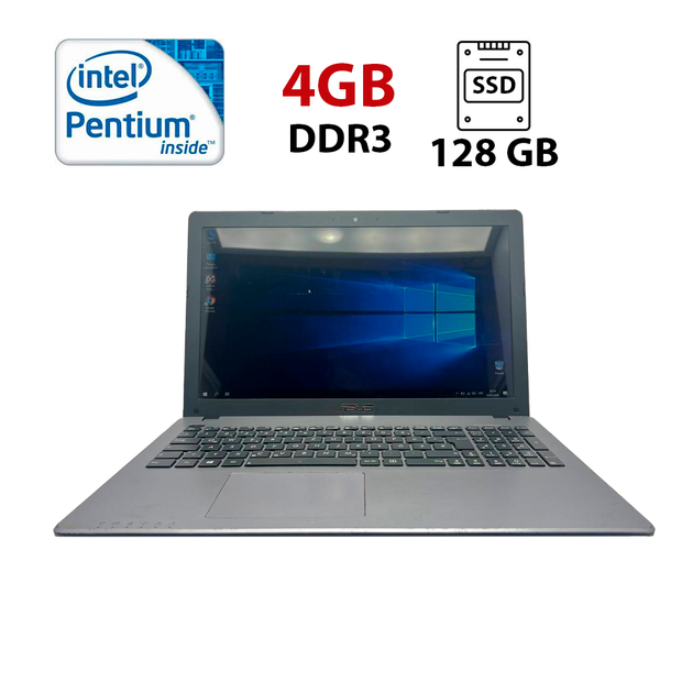 Ноутбук Asus F550C / 15.6" (1366x768) TN / Intel Pentium 2117U (2 ядра по 1.8 GHz) / 4 GB DDR3 / 128 GB SSD / Intel HD Graphics 2500 / WebCam б/у - Фото 1 Ноутбук Asus F550C / 15.6" (1366x768) TN / Intel Pentium 2117U (2 ядра по 1.8 GHz) / 4 GB DDR3 / 128 GB SSD / Intel HD Graphics 2500 / WebCam б/у - изображение 1