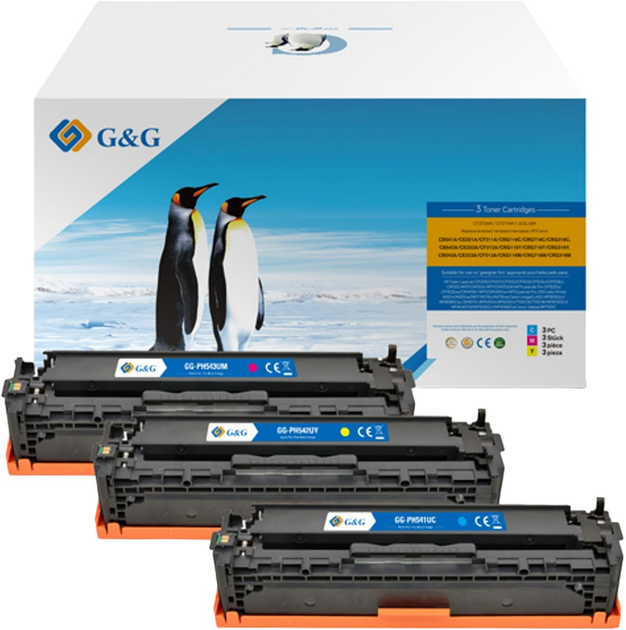 Toner G&G do HP CB540A CE320A CF210X Dual pack Cyan (NT-PH541UC) - obraz 1