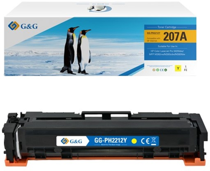 Toner G&G do HP W2212A NT-PH2212Y HP 207A Yellow (6941784756056) - obraz 1