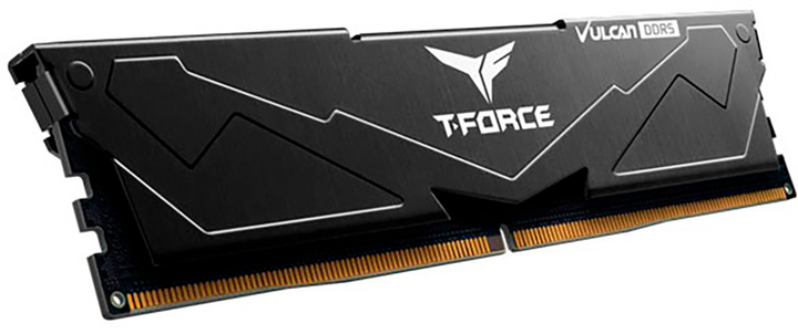 Оперативна пам'ять Team Group Vulcan DIMM DDR5-5200 16384MB Single PC5-41600 Black (FLBD516G5200HC40C01) - зображення 1