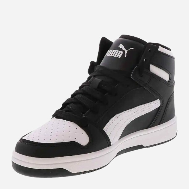 Trzewiki młodzieżowe chłopięce Puma Rebound Layup SL Jr 37048601 38 (5UK) Czarne z białym (4060981199618) - obraz 4