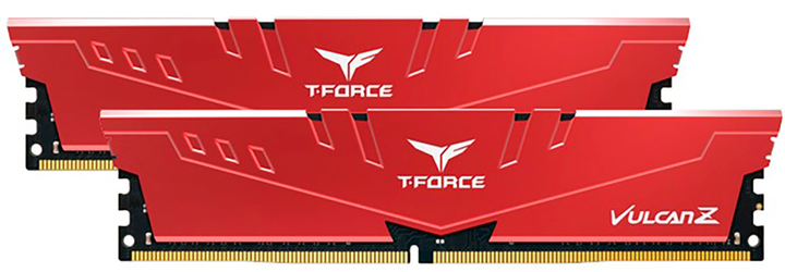 Pamięć RAM Team Group VULCAN Z DIMM DDR4-3200 32768MB Dual Kit PC4-25600 Red (TLZRD432G3200HC16FDC01) - obraz 1
