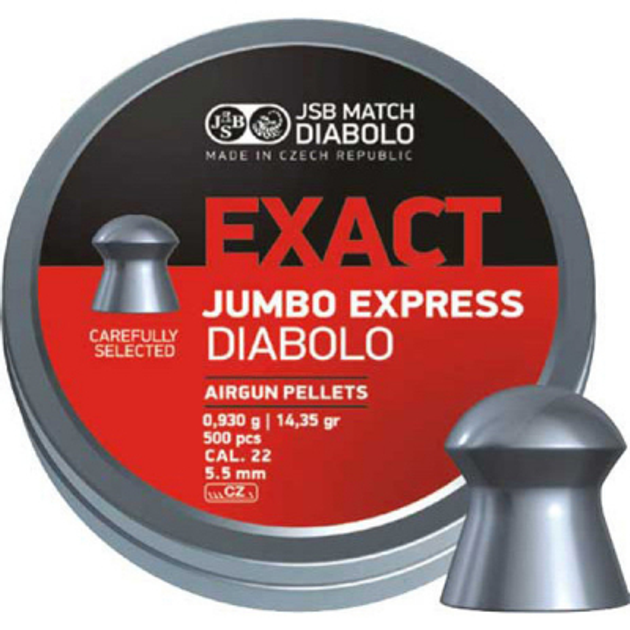 Пульки JSB Diabolo Exact Jumbo Express 5,52 мм 250 шт/уп (546277-250) - изображение 1