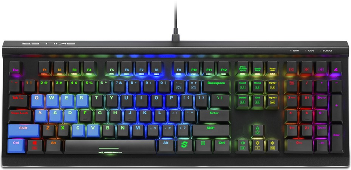 Клавіатура дротова Sharkoon Skiller SGK60 Kailh Box White USB Black (4044951030095) - зображення 3