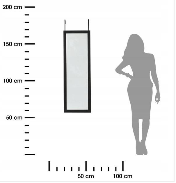 Lustro Atmosphera prostokątne 110 cm czarne (3560239395782) - obraz 4