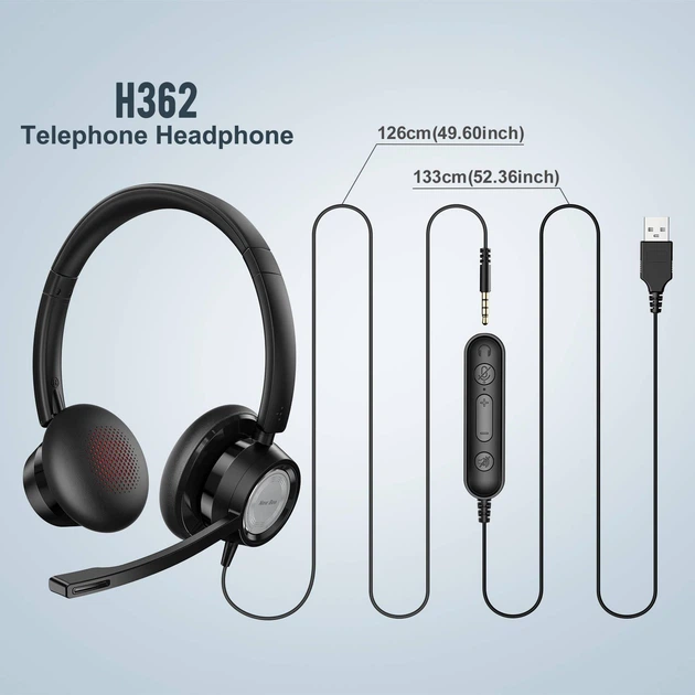 Гарнитура New Bee H362 с микрофоном и шумоподавлением для колл-центра - изображение 9