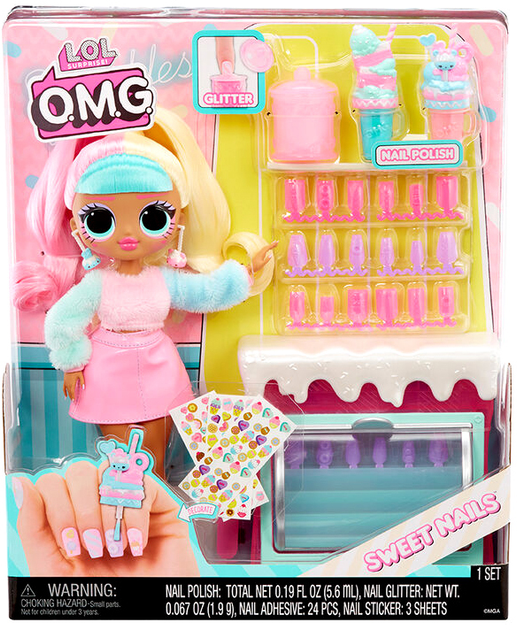 Лялька з аксесуарами L.O.L. Surprise OMG Sweet Nails Candylicious Sprinkles Shop (0035051503781) - зображення 1