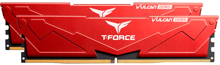 Оперативна пам'ять Team Group VULCAN DIMM DDR5-5200 65536MB Dual Kit PC5-41600 Red (FLRD564G5200HC40CDC01) - зображення 1