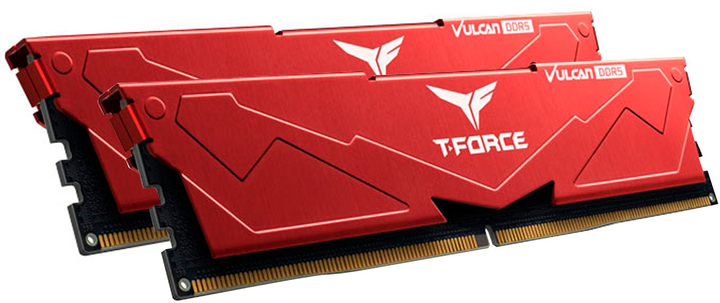 Оперативна пам'ять Team Group VULCAN DIMM DDR5-5200 65536MB Dual Kit PC5-41600 Red (FLRD564G5200HC40CDC01) - зображення 2