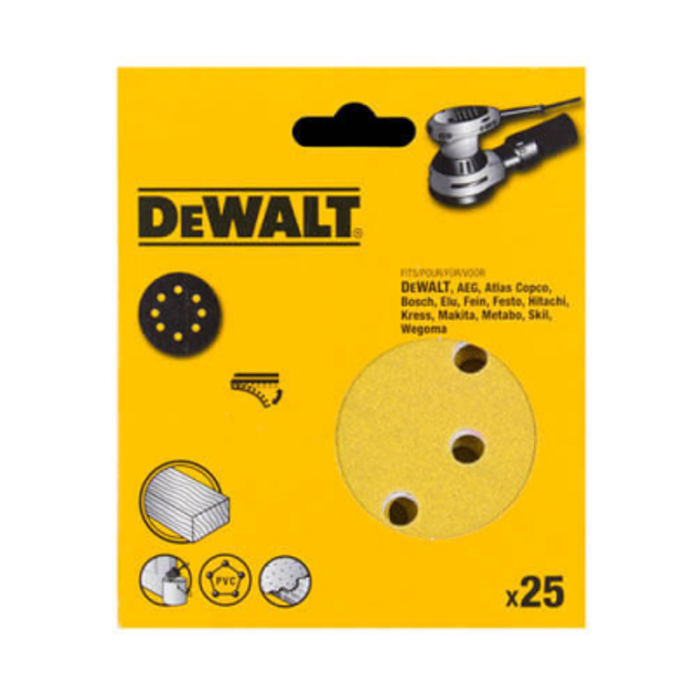 Наждачная бумага DeWALT самоклеющаяся d=125мм, зерно 60, для ...