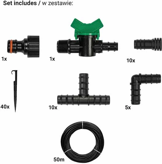 Комплект с капельной трубкой Bradas WATER DRIP 50 м (DSWWM50-SET1) - изображение 2