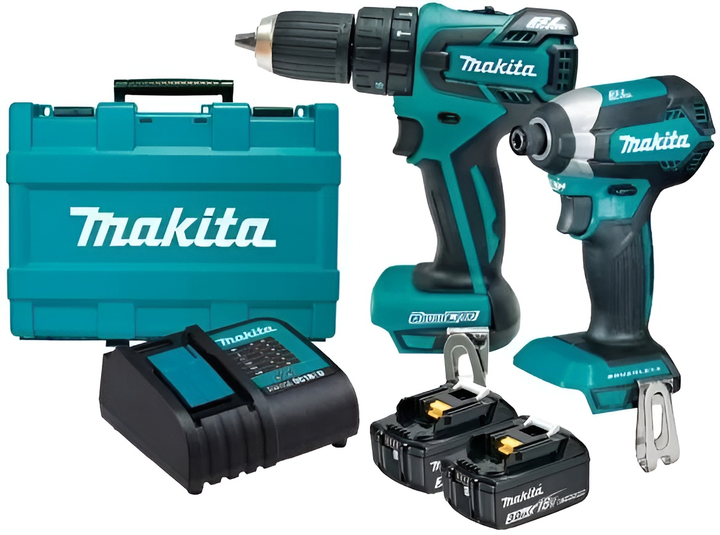 Набір з двох акумуляторних шурупокрутів Makita DLX2142S (88381847674) - зображення 1