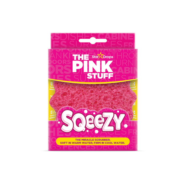 Універсальна паста для чищення The Pink Stuff Miracle Cleaning Paste 850 г + губка Pink Stuff Sqeezy Sponge & Scrubberar Drops - изображение 4