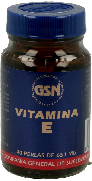 Witamina E GSN Natural 40 szt (8426609020256) - obraz 1