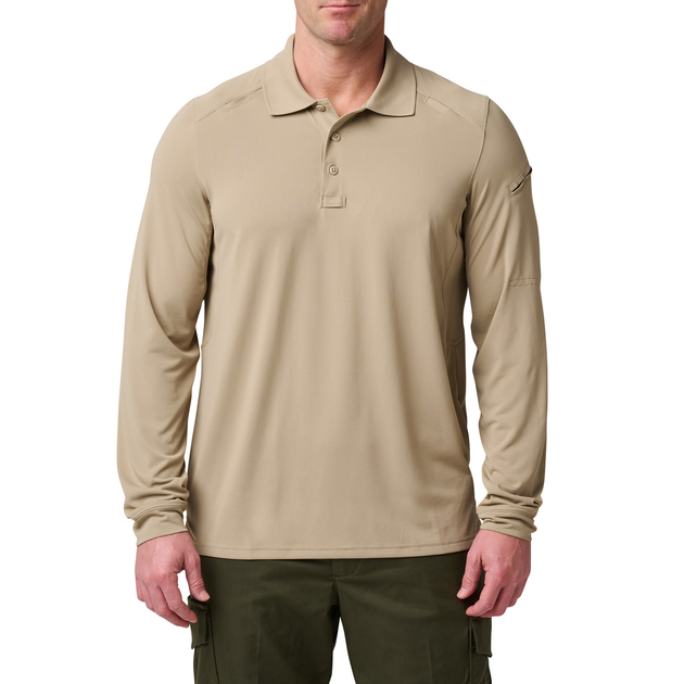 Поло с длинным рукавом 5.11 Tactical® Helios Long Sleeve Polo S Silver Tan - изображение 1