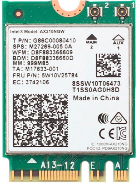 Мережева карта Intel Wi-Fi 6E AX1675 M.2 2230 (AX210.NGWG.NVX) - зображення 1