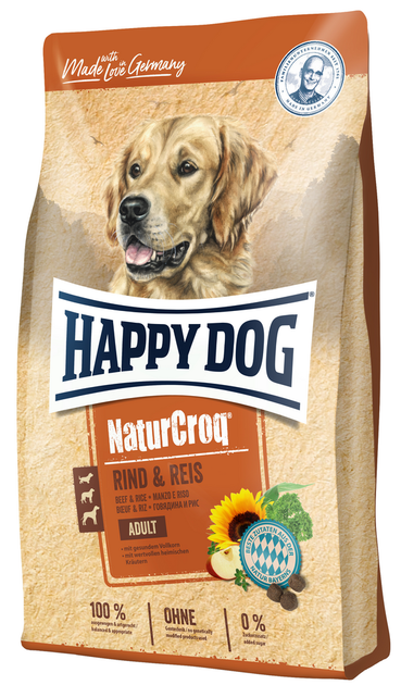 Сухой корм Happy Dog NaturCroq Rind & Reis Сухой корм с говядиной и рисом для взрослых собак 1 кг (60520) - Фото 1 Сухой корм Happy Dog NaturCroq Rind & Reis Сухой корм с говядиной и рисом для взрослых собак 1 кг (60520) - изображение 1