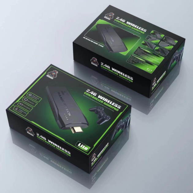 Приставка игровая к телевизору 64G 10000 игр смарт приставка 4к с беспроводными джойстиками - изображение 7