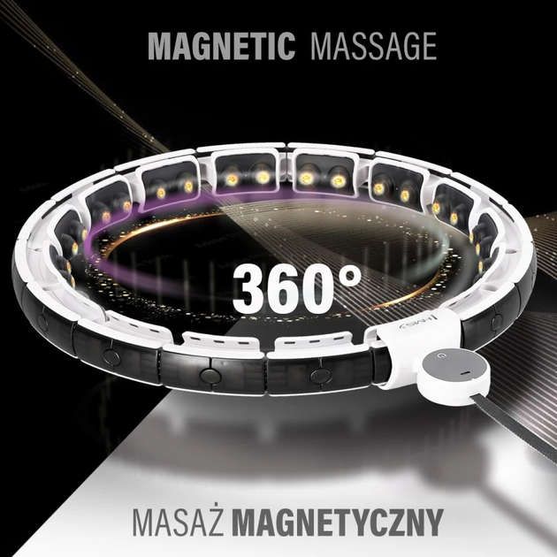 Хула-хуп HMS з магнітами та обтяжувачем + лічильник HHM16 (5907695552416) - зображення 8