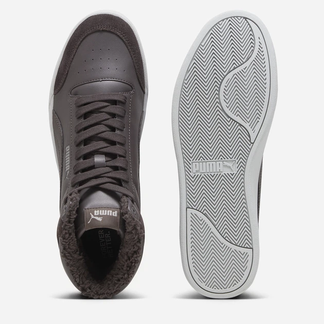 Zimowe trzewiki męskie ocieplane Puma Shuffle Mid Fur 38760903 46 (12UK) Ciemnobrązowe (4099683270196) - obraz 4
