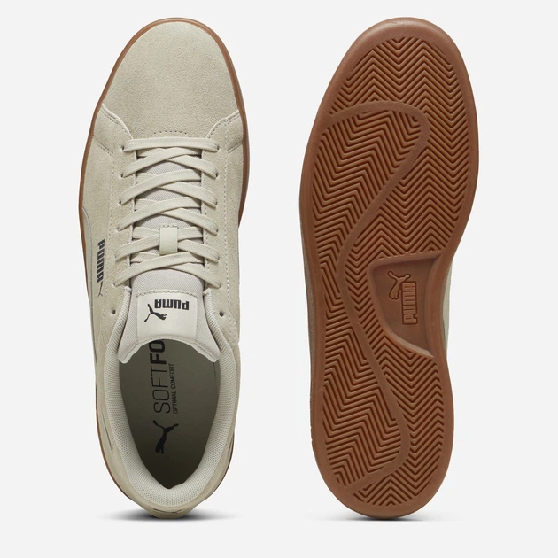 Женские кеды кожаные низкие Puma Smash 3.0 39098417 38.5 (5.5UK) 24.5 см Desert Dust-Puma Black-Gum (4067979428347) - изображение 4