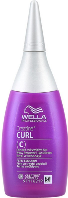 Лосьйон Wella Professionals Creatine+ Curl C для завивки пофарбованого і чутливого волосся 75 мл (8005610437644) - зображення 1