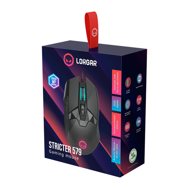 Мышка Lorgar Stricter 579 RGB USB Black (LRG-GMS579) - изображение 2