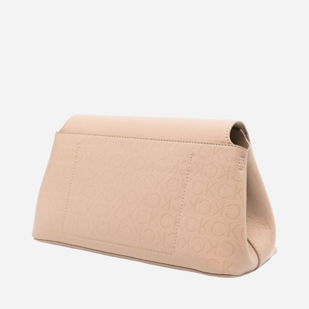 Сумка жіноча середня Calvin Klein K60K612143-0HF Бежева (8720639006830) - зображення 3