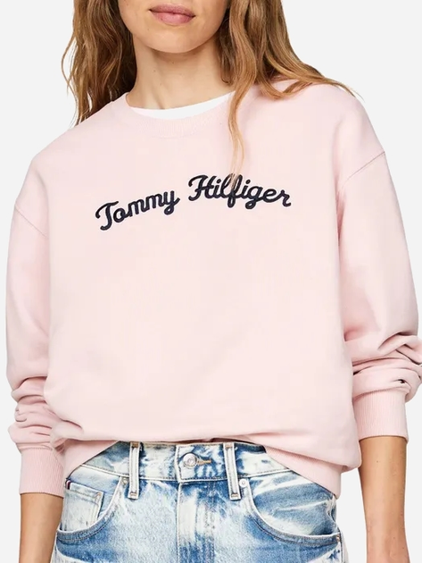 Світшот жіночий Tommy Hilfiger WW0WW42615-TIO M Рожевий (8720636799698) - зображення 1