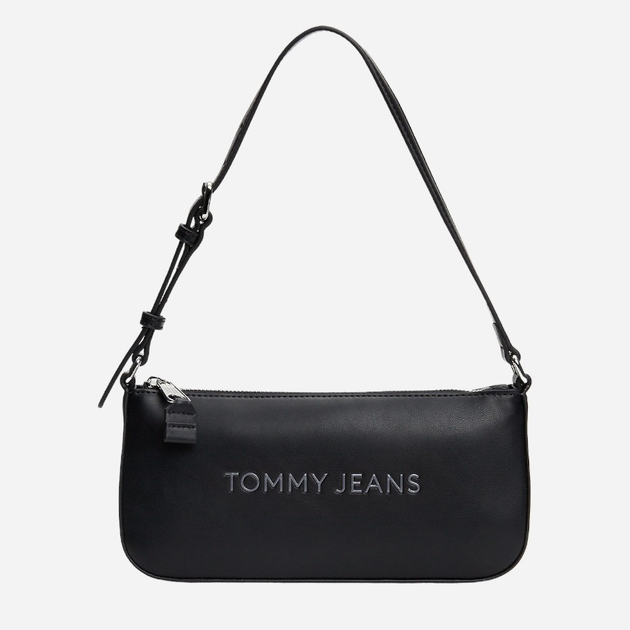 Torebka bagietka damska Tommy Jeans AW0AW16270-BDS Czarna (8720636871318) - obraz 1