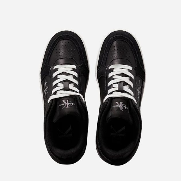 Sneakersy męskie skórzane do kostki Calvin Klein Jeans YW0YW01490-0GM 36 Czarne (8720109962208) - obraz 4