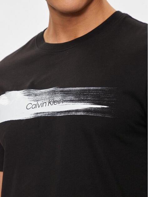 Футболка бавовняна чоловіча Calvin Klein K10K113113-BEH L Чорна (8720109954814) - зображення 5