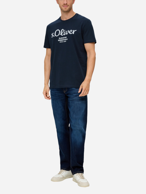 T-shirt męski bawełniany s.Oliver 10.3.11.12.130.2139909-59D1 M Ciemnogranatowy (4099973856154) - obraz 3