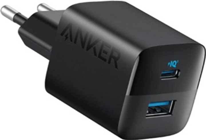 Мережевий зарядний пристрій Anker PowerPort 323 - 33W Dual-Port USB-C Black (A2331G11) - зображення 1