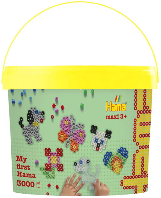 Zestaw mozaiki termicznej Hama Maxi beads 3000 szt + 4 płytki (0028178088064) - obraz 1