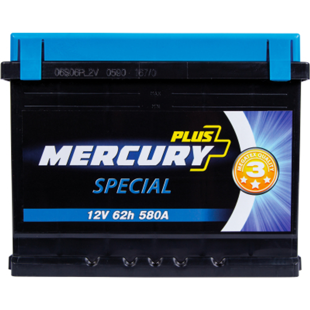 Аккумулятор автомобильный MERCURY battery SPECIAL Plus 62Ah (P47298) - изображение 2